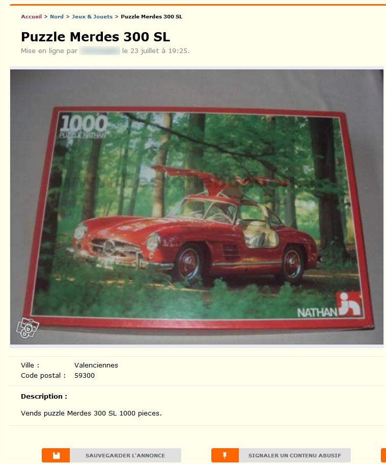 Puzzle Merdes 300 SL