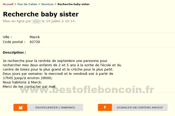 Recherche Baby Sister