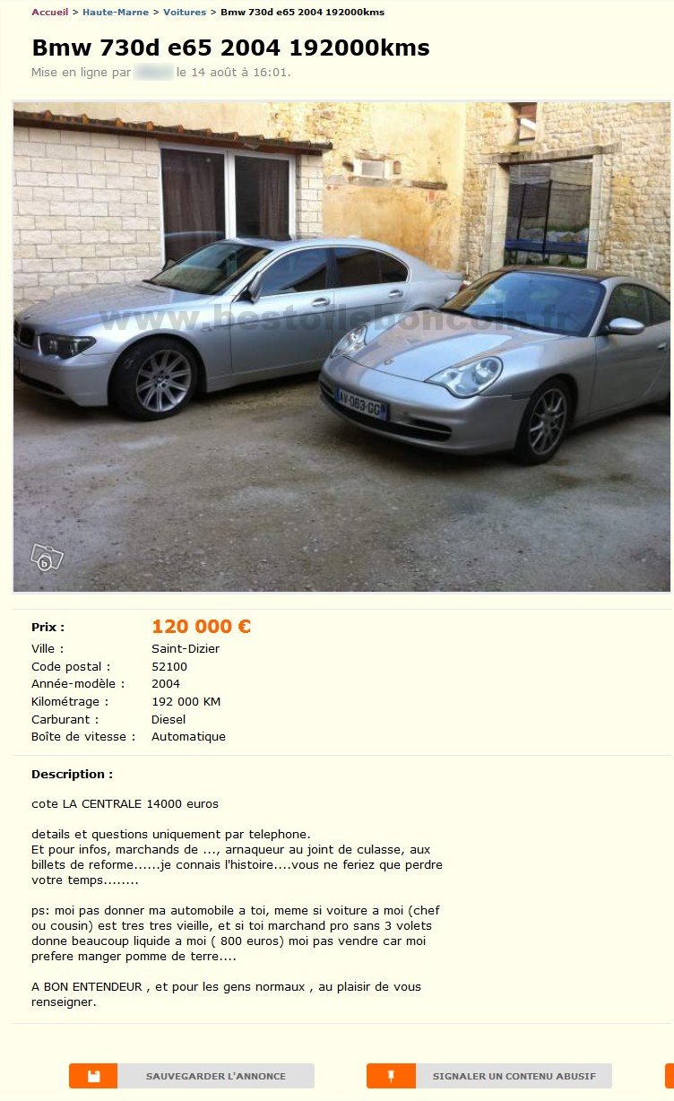 BMW 730d e65 2004 192000kms