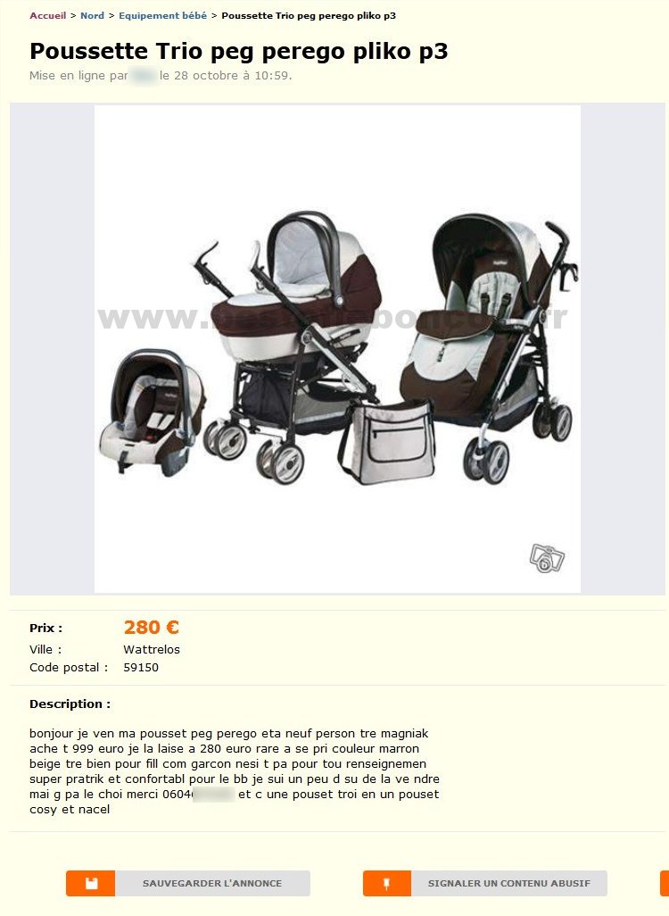 Poussette Trio Peg Perego