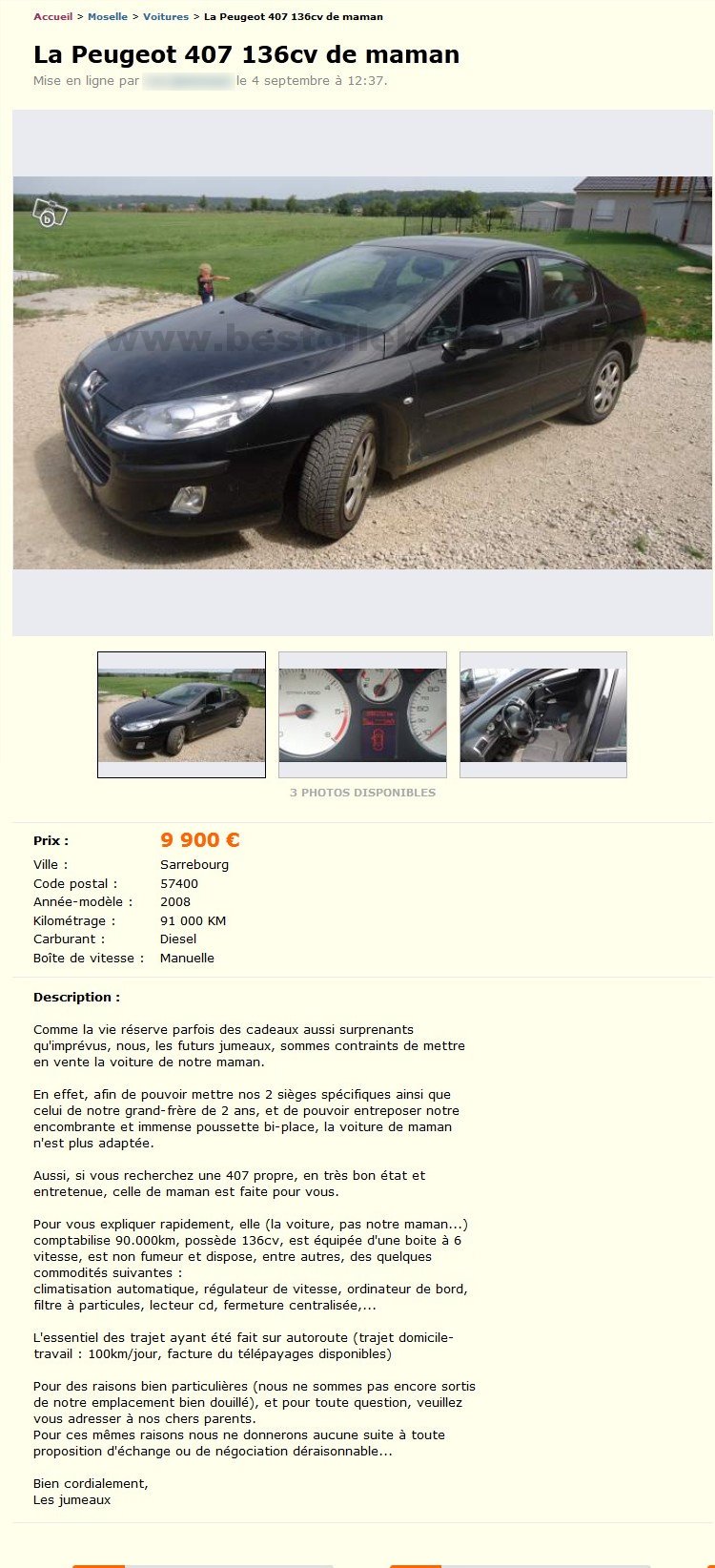 La Peugeot 407 de Maman