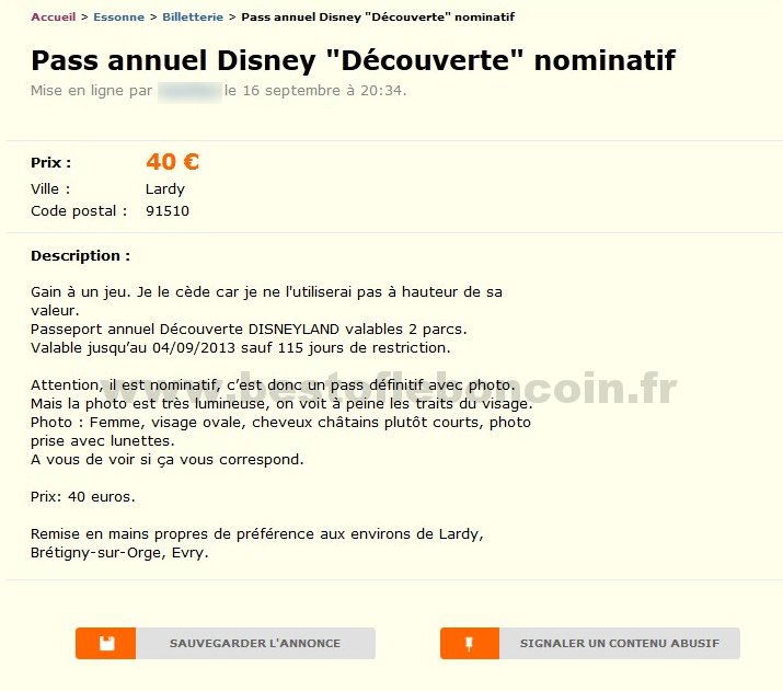 Pass Annuel Disney