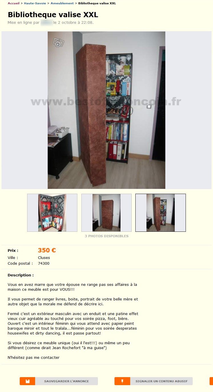 Bibliotheque Valise XXL