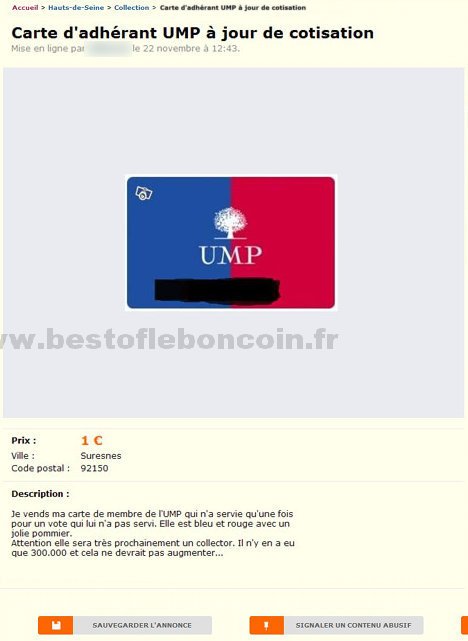 Carte Adhérent UMP