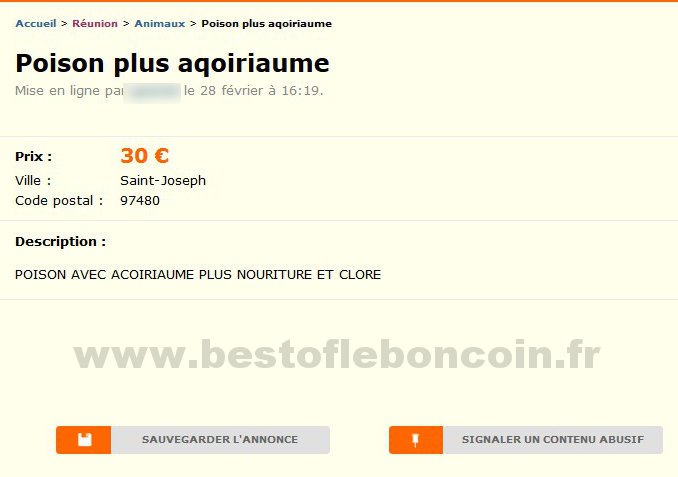 Poison Plus Aquoiriaume Animaux Réunion Best Of Le Bon