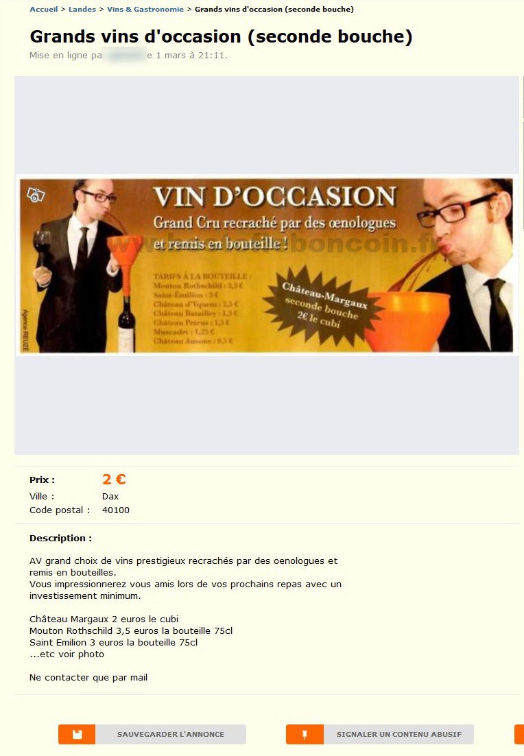 Grands Vins d'Occasion (Seconde Bouche)