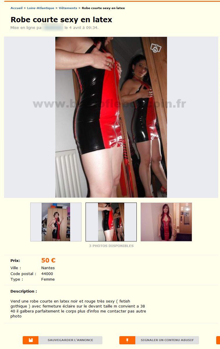 Robe Courte Sexy en Latex