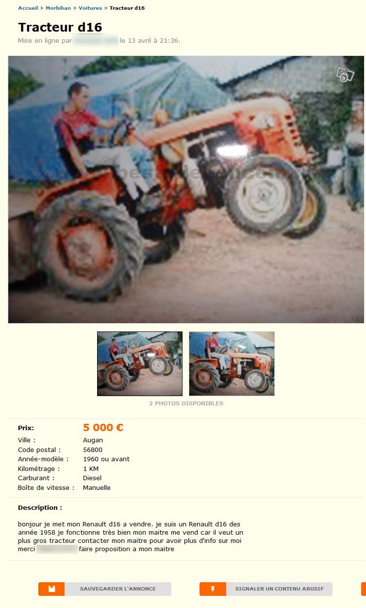 Tracteur D16