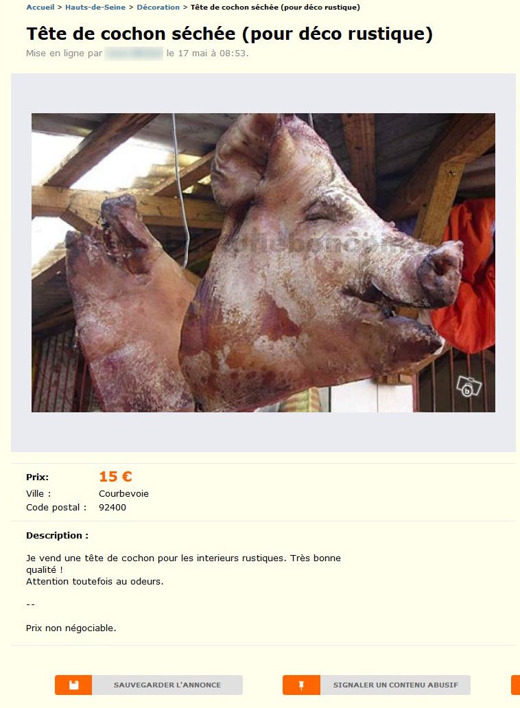 Tête de Cochon Séchée