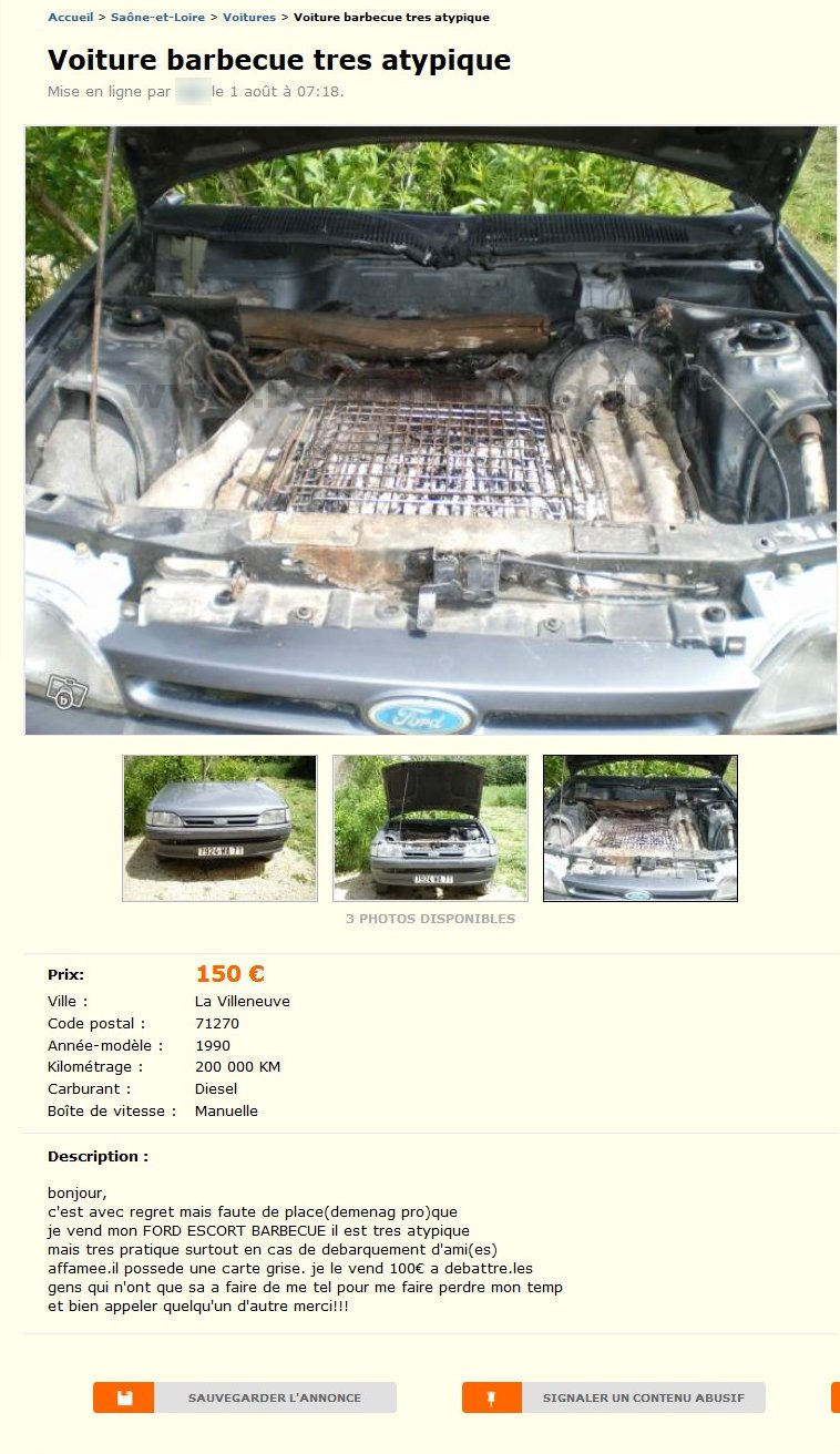 Voiture Barbecue Atypique