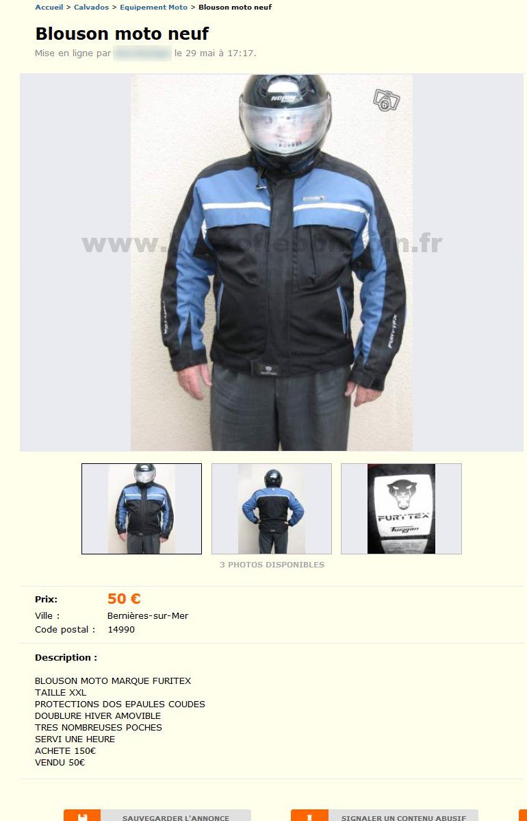 Blouson Moto Neuf