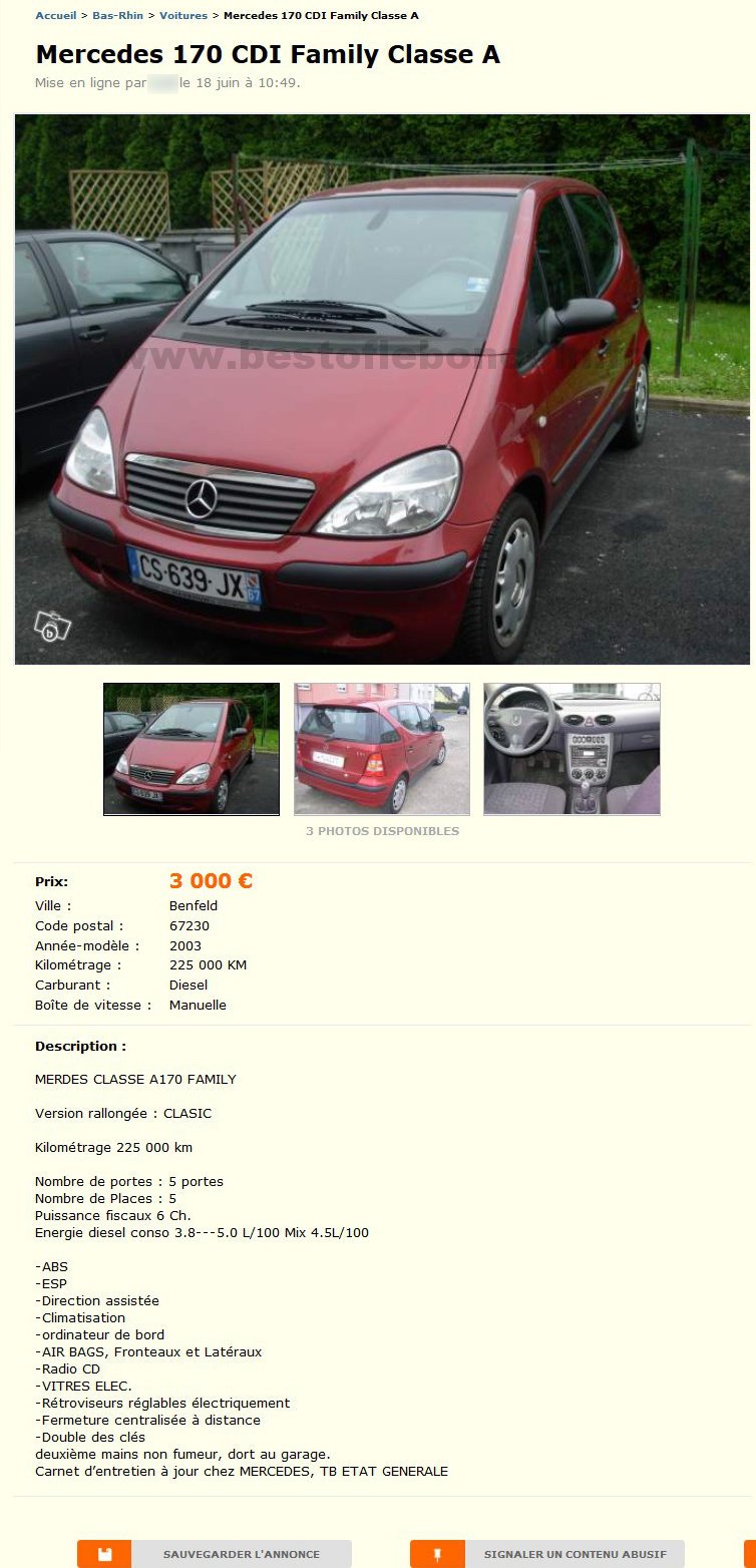 Mercedes 170 CDI Family Classe A