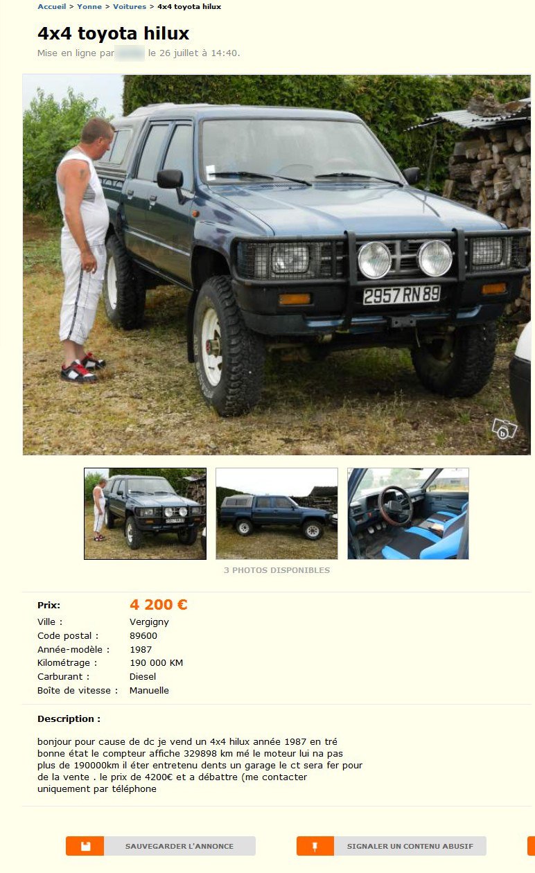 4x4 Toyota Hilux Voitures Bourgogne Best Of Le Bon Coin