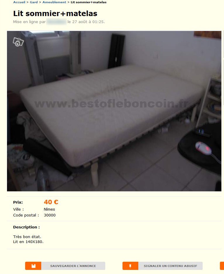 Lit Sommier et Matelas