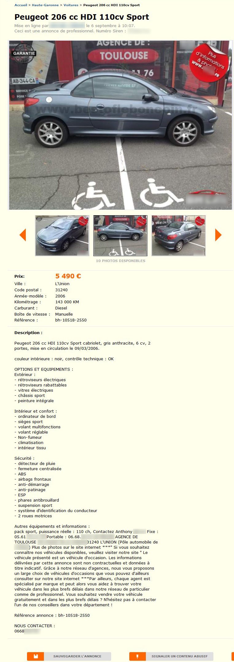 Peugeot 206 CC HDI