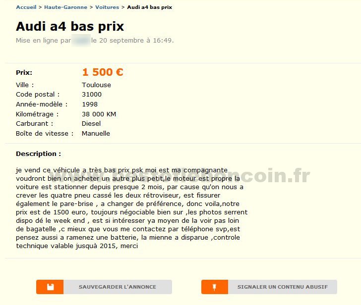 Audi A4 bas prix