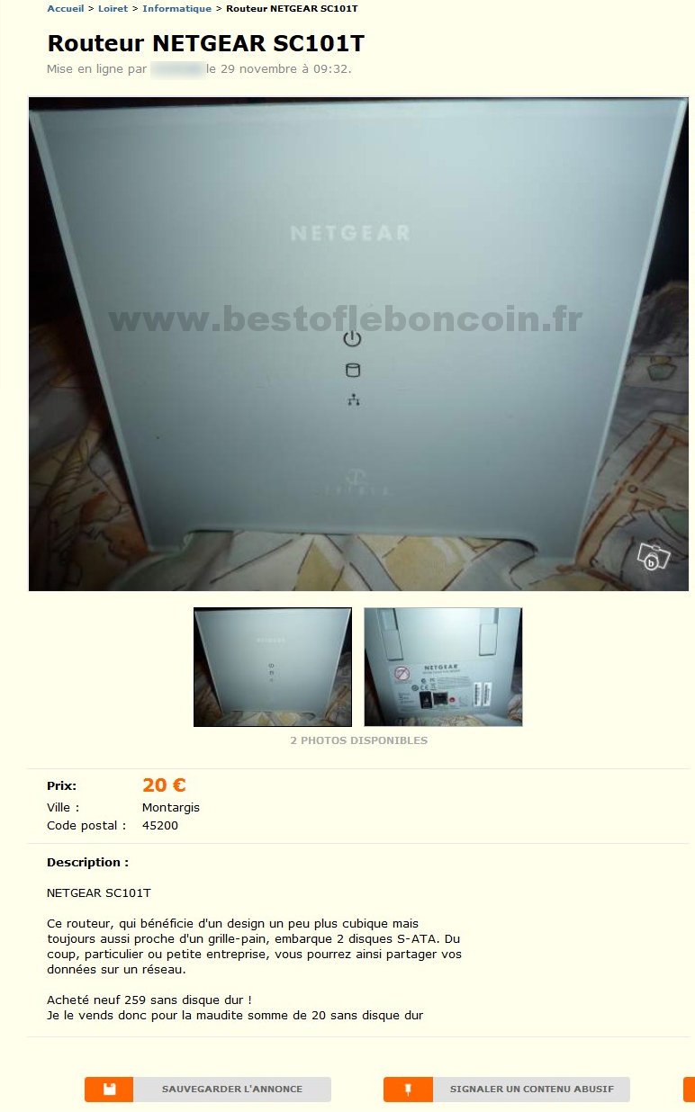 Routeur Netgear SC101T