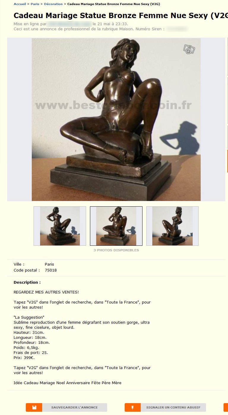 Cadeau Mariage Statue Bronze Femme Nue