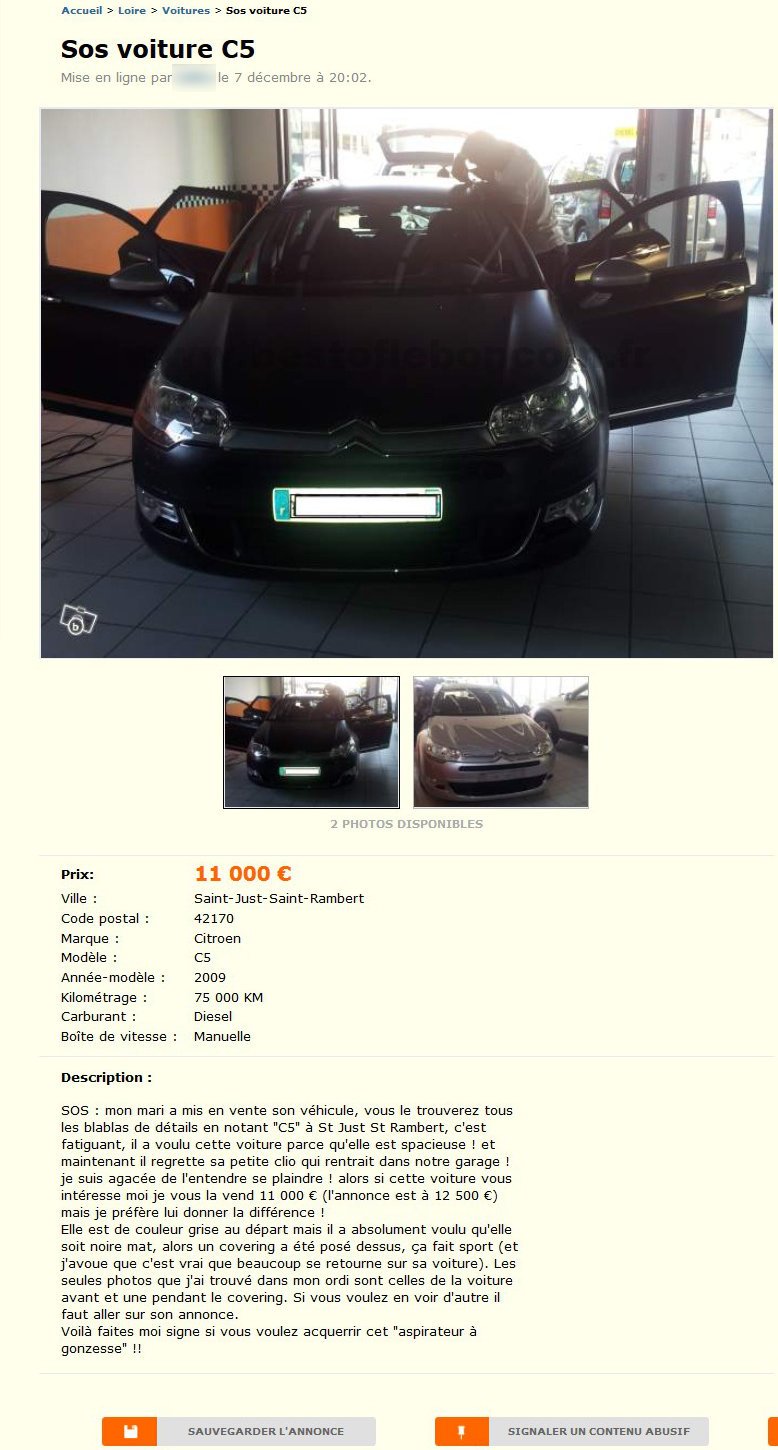 SOS Voiture C5