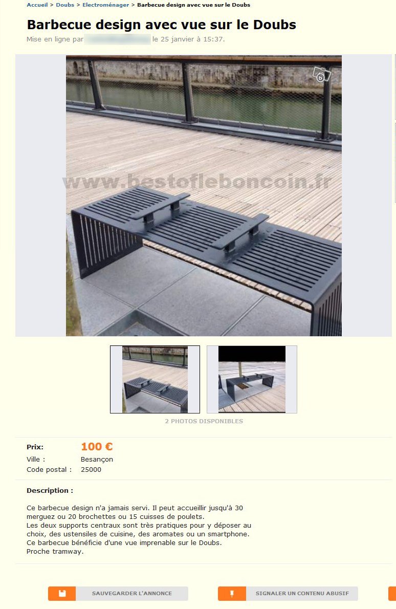 Barbecue Design avec vue sur le Doubs