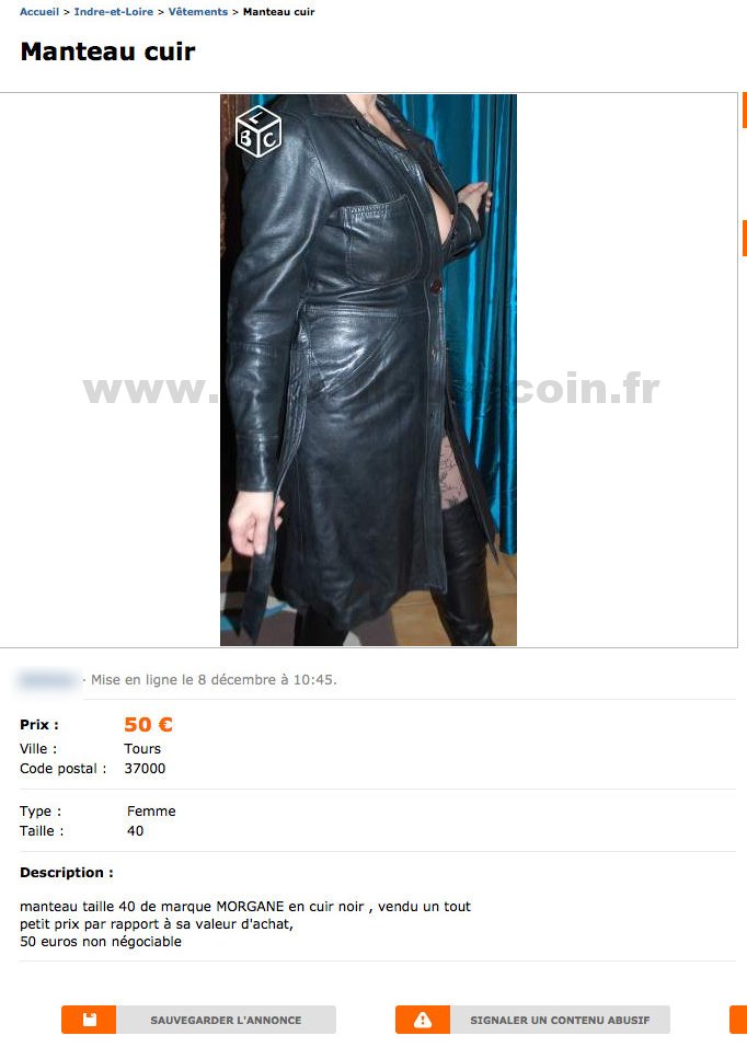 Manteau Cuir