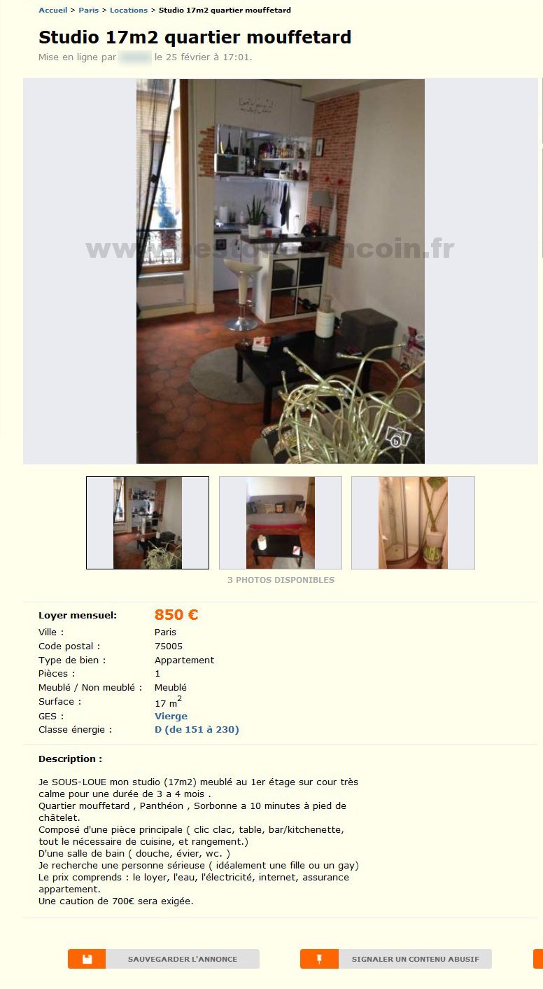 Studio 17m2 Quartier Mouffetard