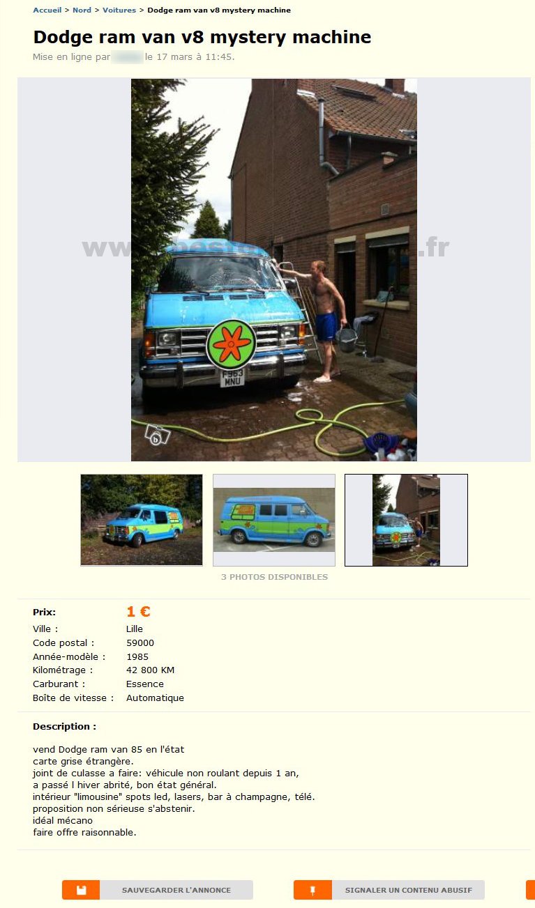 Dodge Ram Van V8 Mystery Machine