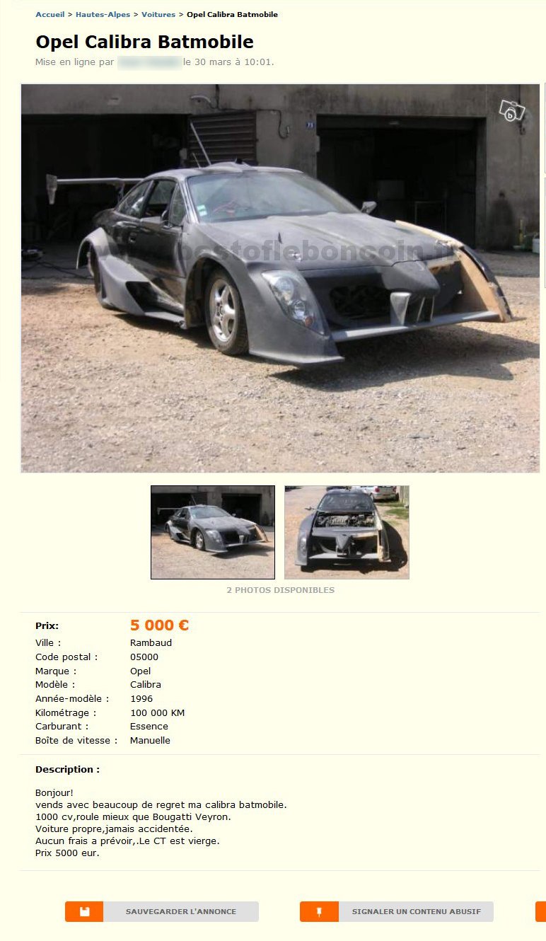 Opel Calibra Batmobile