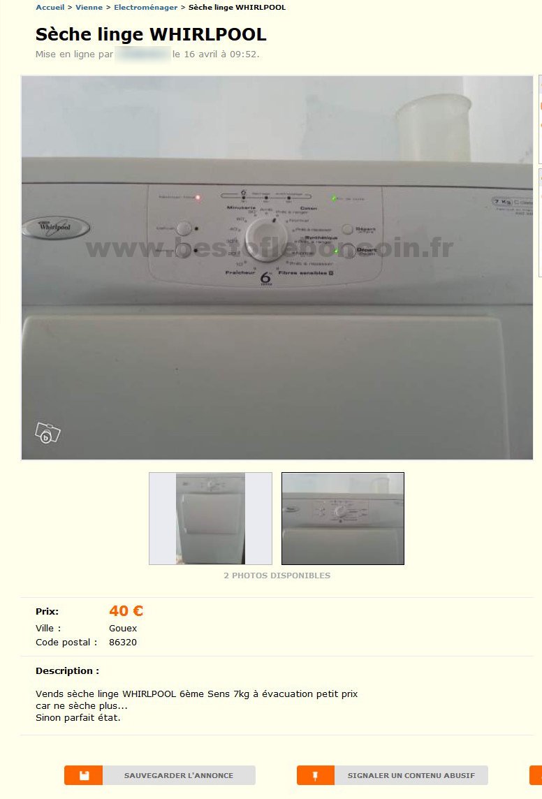 Sèche Linge Whirlpool