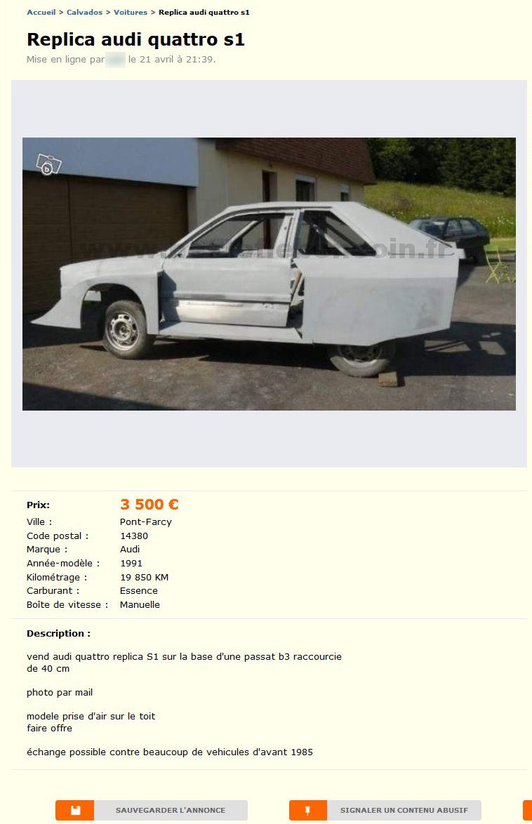 Replica Audi Quattro S1