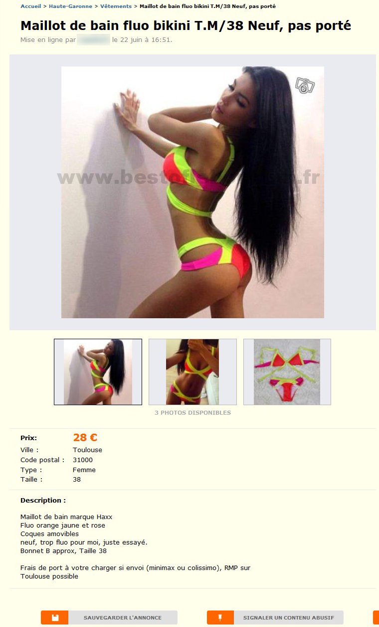 Maillot de Bain Fluo Bikini