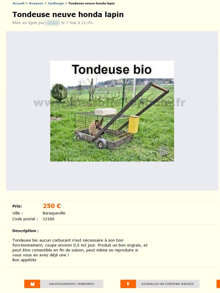 Tondeuse Neuve Honda Lapon