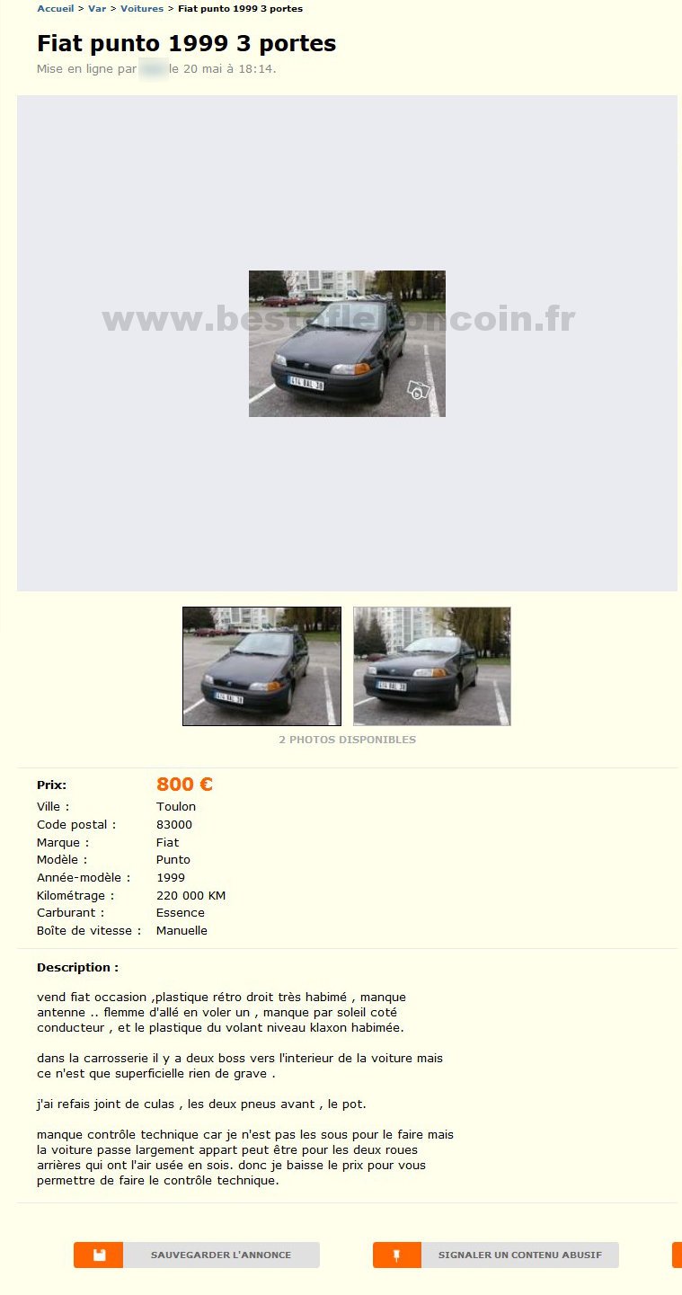 Fiat Punto 1999 3 Portes