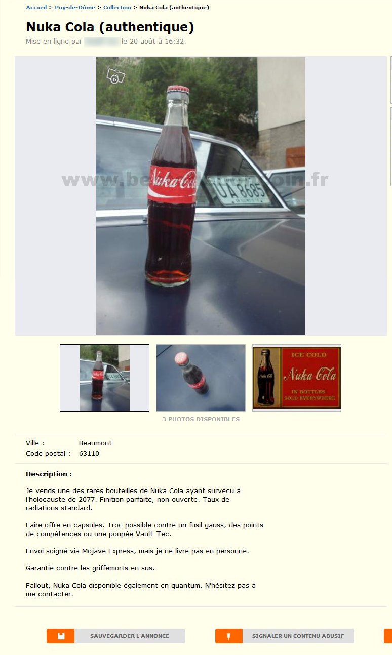 Nuka Cola (Authentique)