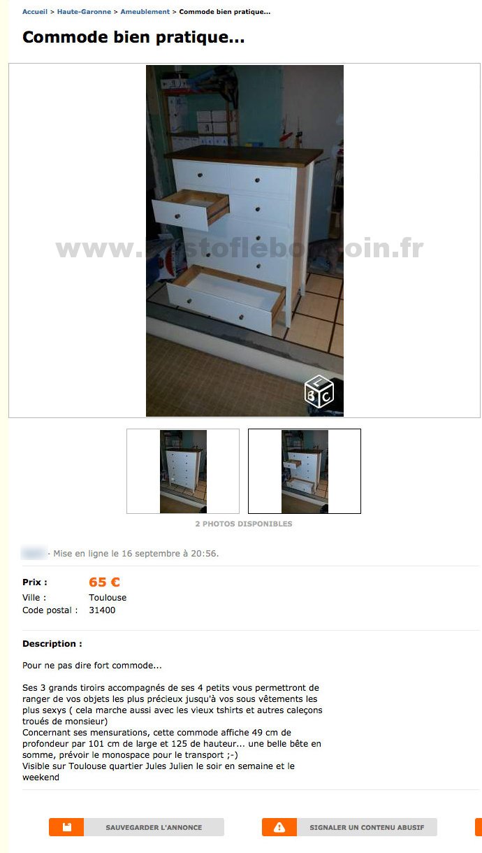 Commode bien pratique ...