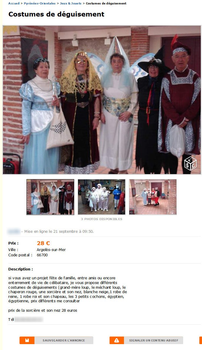 Costumes de Déguisement