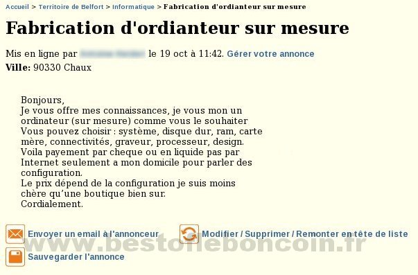 Fabrication d'Ordianteur