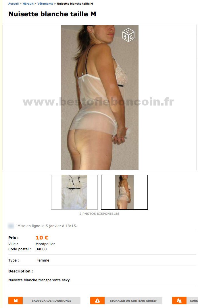 Nuisette Blanche Taille M