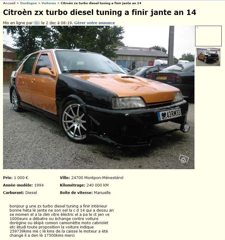 Citroen ZX Tuning (à finir)