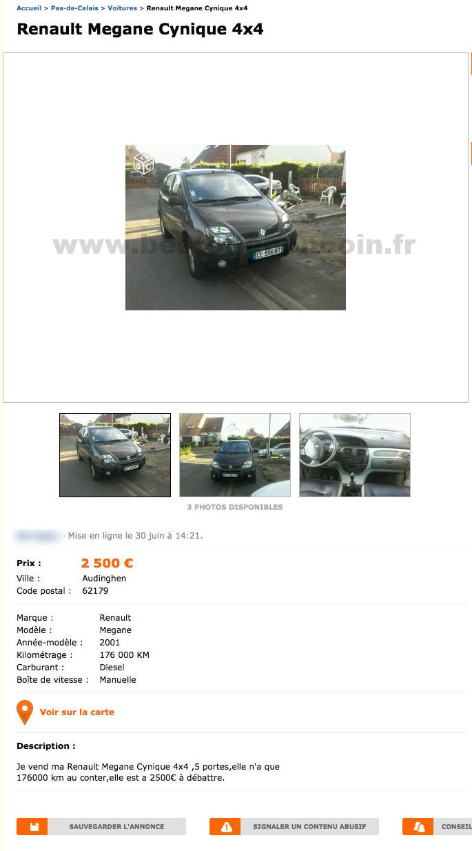 Renault Megane Cynique 4x4