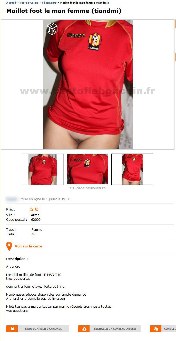 Maillot Foot Le Man Femme