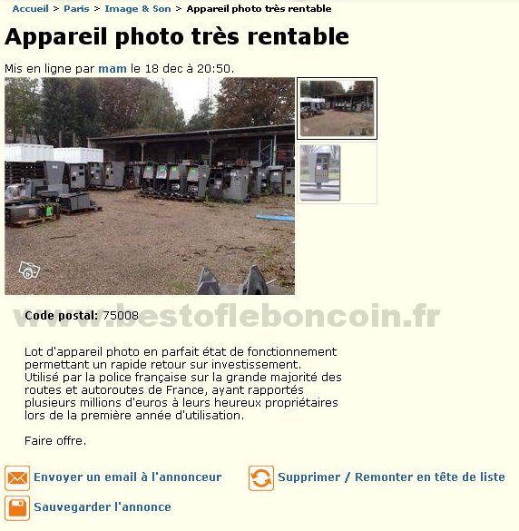 Appareil photo rentable