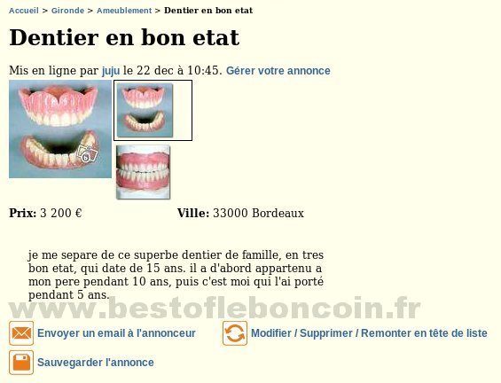 Dentier familialle