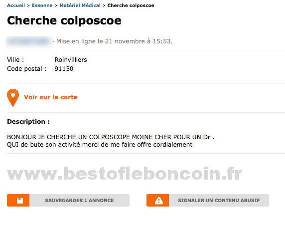 Cherche Colposcoe