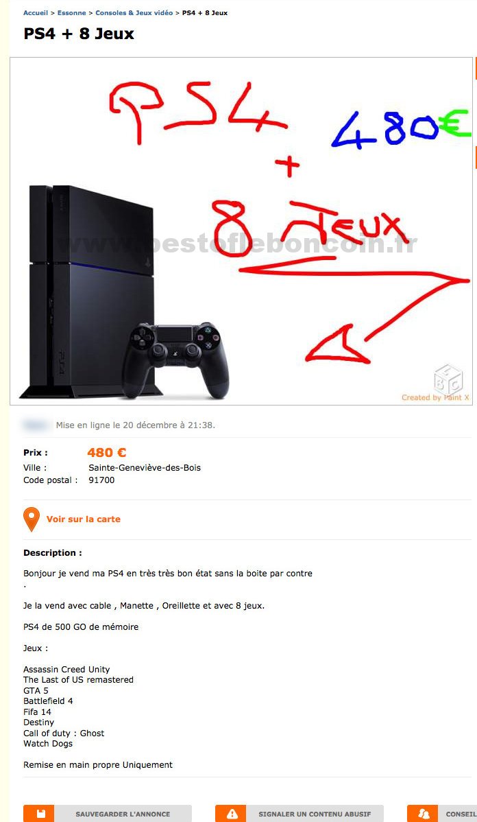 PS4 + 8 jeux