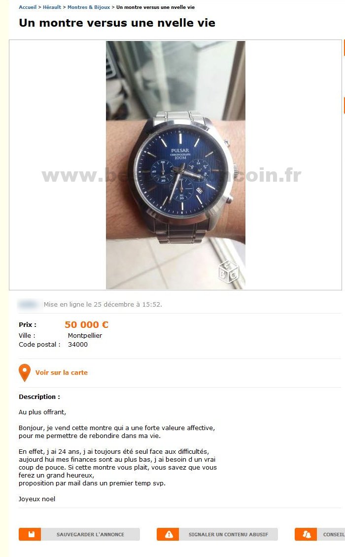 Un Montre versus une Nvlle Vie