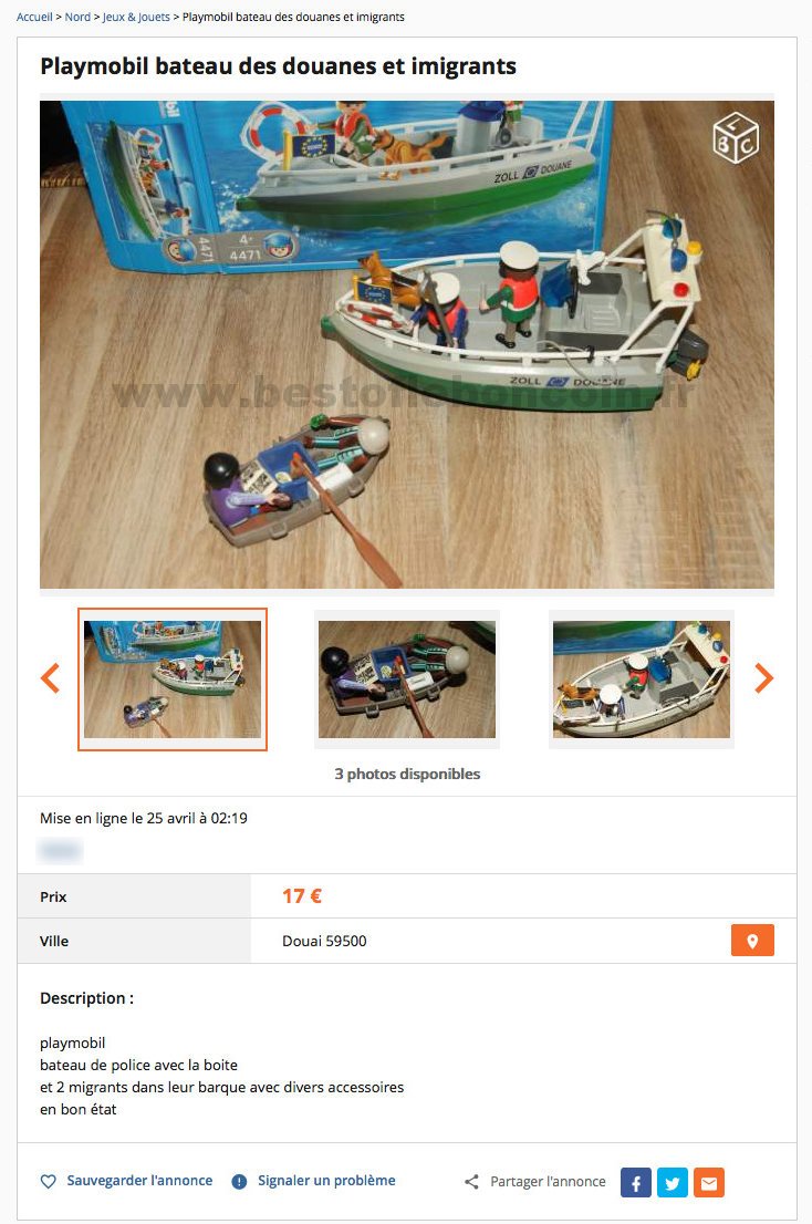 Playmobil Bateau des Douanes et Imigrants