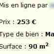 Villa à 253 €