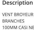 Vent broyeur trois point