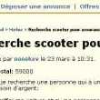 Cherche Scoot (pour fausse assurance)